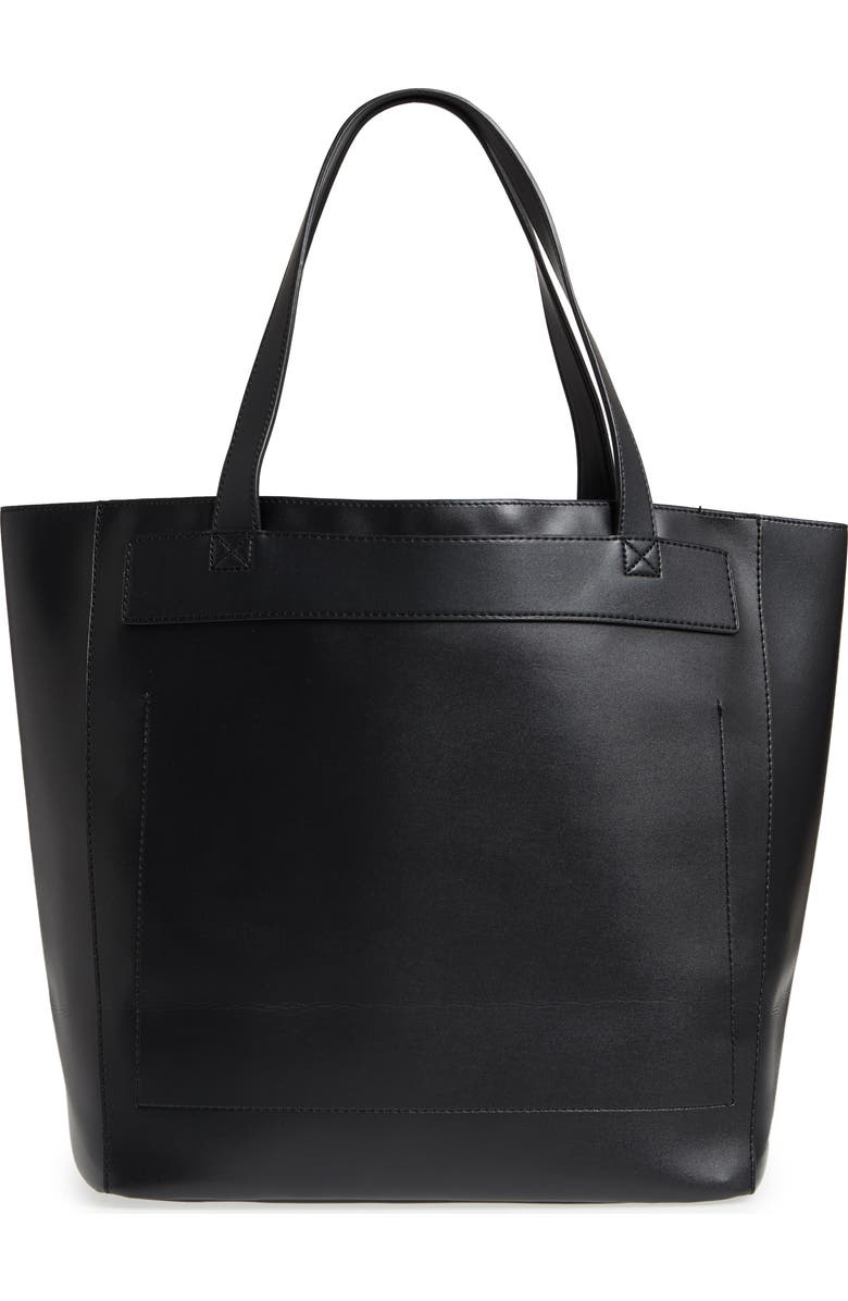 BP. Stitched Faux Leather Tote, Alternate, color,