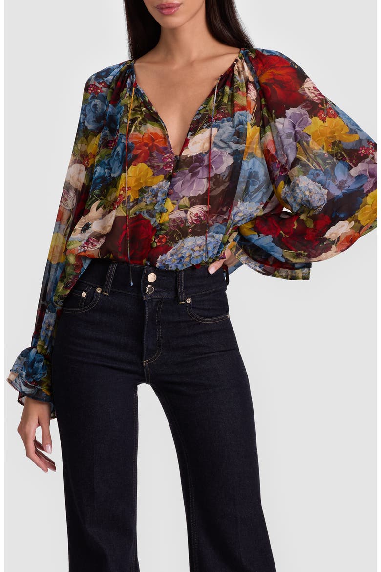 Josephine Floral Georgette Top, Alternate, color, FLOURISH SM