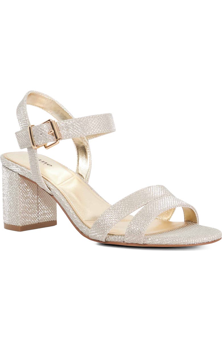 Dune London Merisa Ankle Strap Sandal, Main, color, Gold