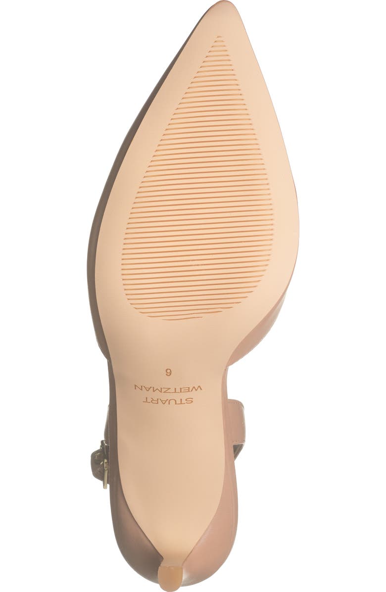 Stuart Weitzman Ryder Slingback Leather Pump, Alternate, color, Golden Beige