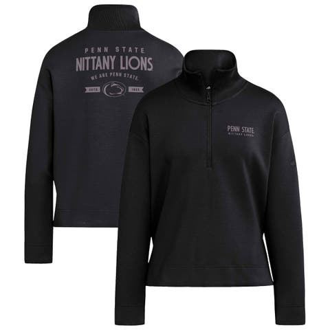 Women's adidas Black Penn State Nittany Lions Soft Lux Quarter-Zip Top