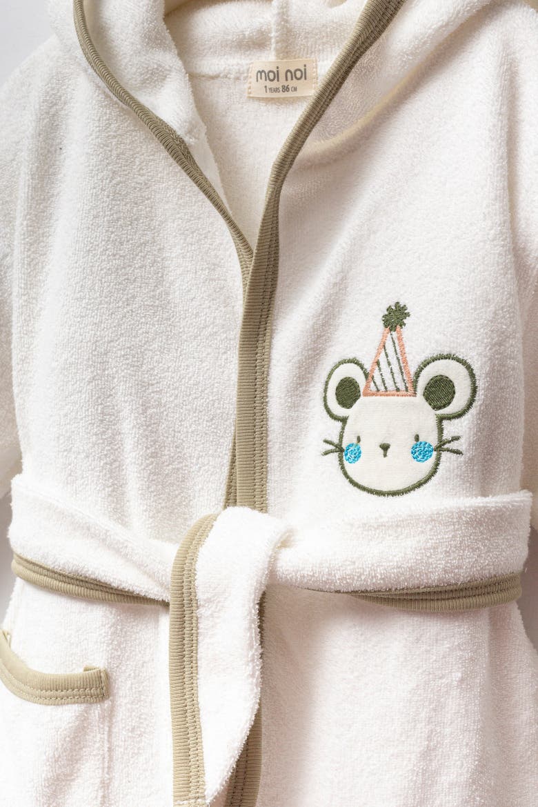 Mouse Party Robe, Main, color, Ivory