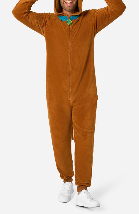 Scooby-Doo One-Piece Hooded Fleece Jumpsuit