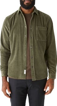 Frank And Oak Washed Organic Cotton Corduroy Shirt Jacket