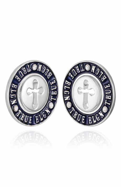 True Religion Logo Stud Earrings