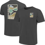 IMAGE ONE Men's Graphite UCF Knights Comfort Colors Minimal Vista Distressed Graphics T-Shirt