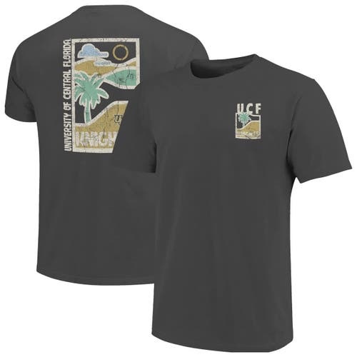 Image One Graphite Ucf Knights Comfort Colors Minimal Vista Distressed Graphics T-shirt In Gray