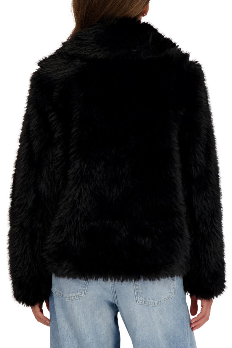 Faux Fur Blazer, Alternate, color, BLACK