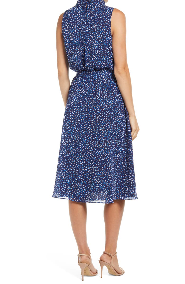 Harper Rose Dot Print Sleeveless Midi Dress, Alternate, color,