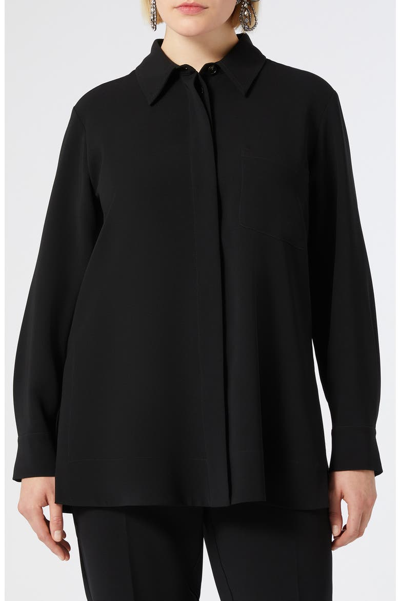 Cady Button-Up Shirt, Main, color, BLACK