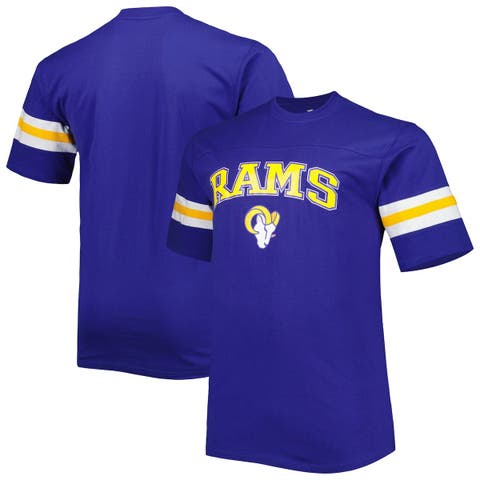 Men's Royal Los Angeles Rams Big & Tall Arm Stripe T-Shirt