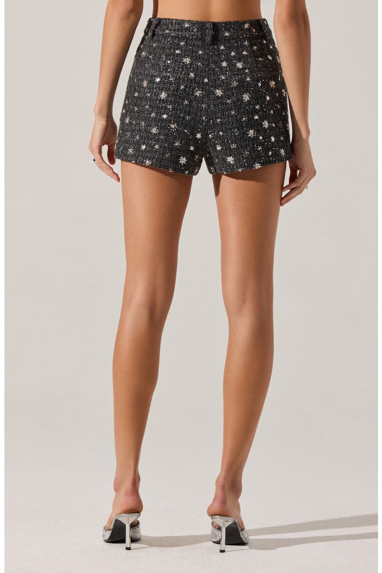 Wynn High Waist Tweed Shorts, Alternate, color, CHARCOAL