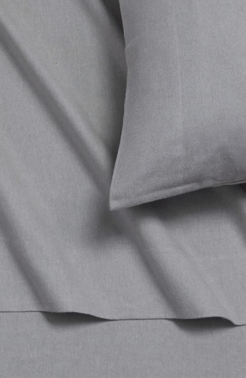 Azores Home Yarn Dyed Flannel Sheet Set In Gray
