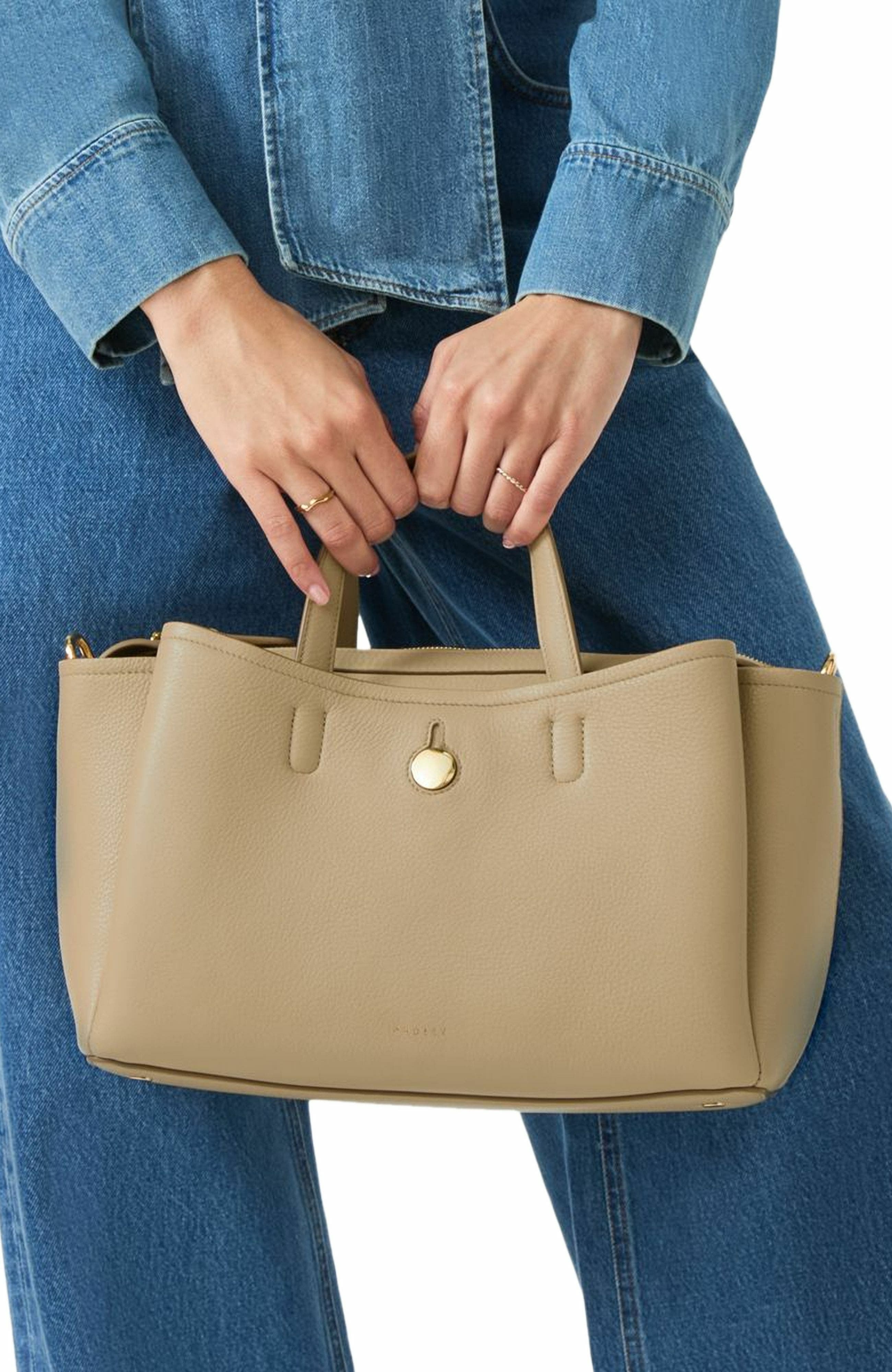 Radley Bathurst Mews Medium Ziptop Satchel Bag, Alternate, color, Stone