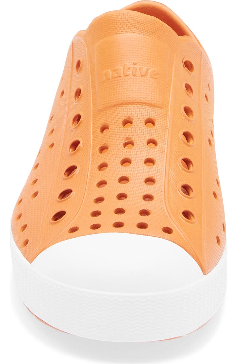 Native Shoes Kids' Jefferson Water Resistant Slip-On Sneaker, Alternate, color, Mars Orange/ Shell White
