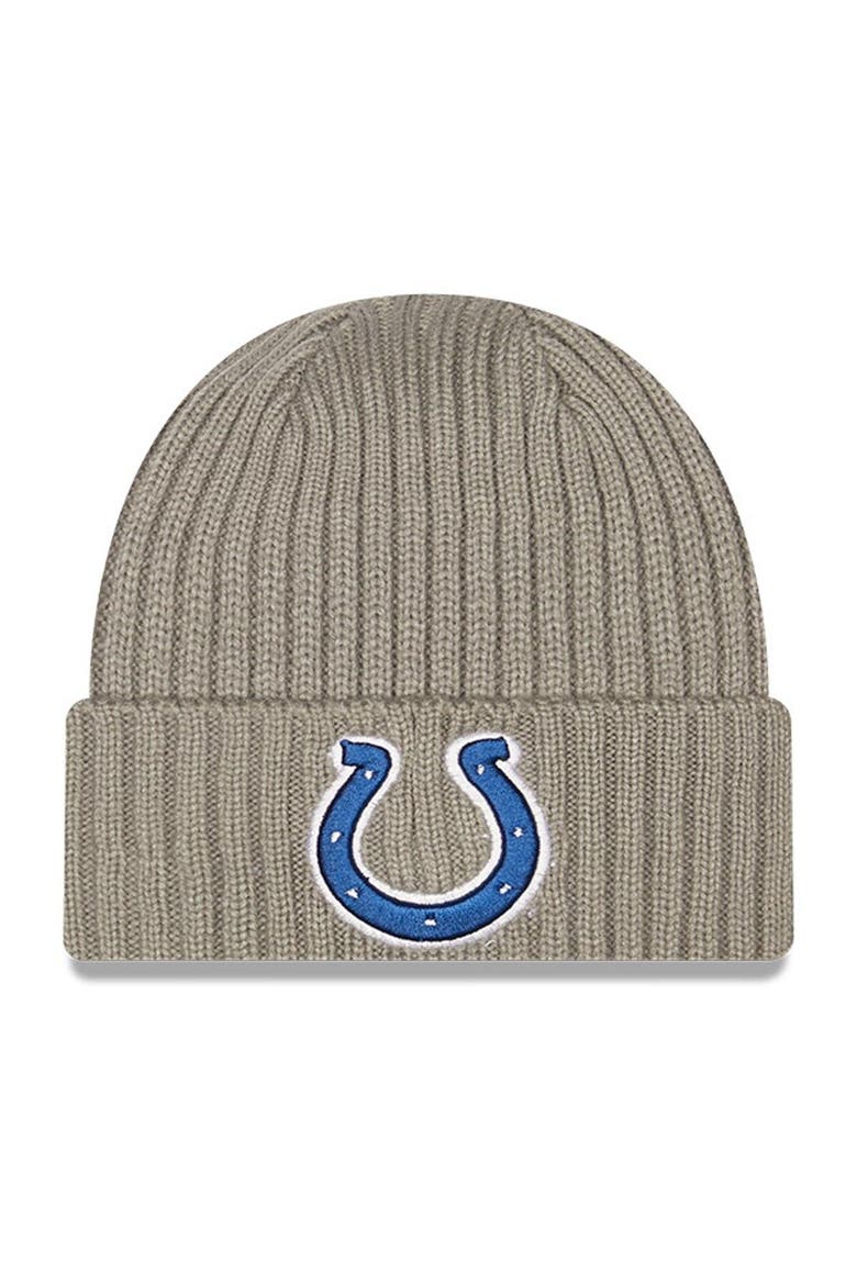 Youth New Era Graphite Indianapolis Colts Core Classic Cuffed Knit Hat, Main, color, Graphite