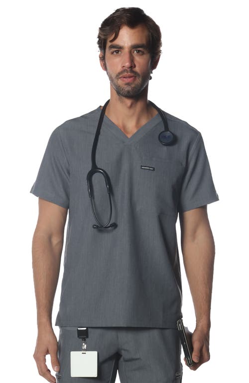 Members Only Brighton 3-Pocket Scrub Top in Graphite  product
