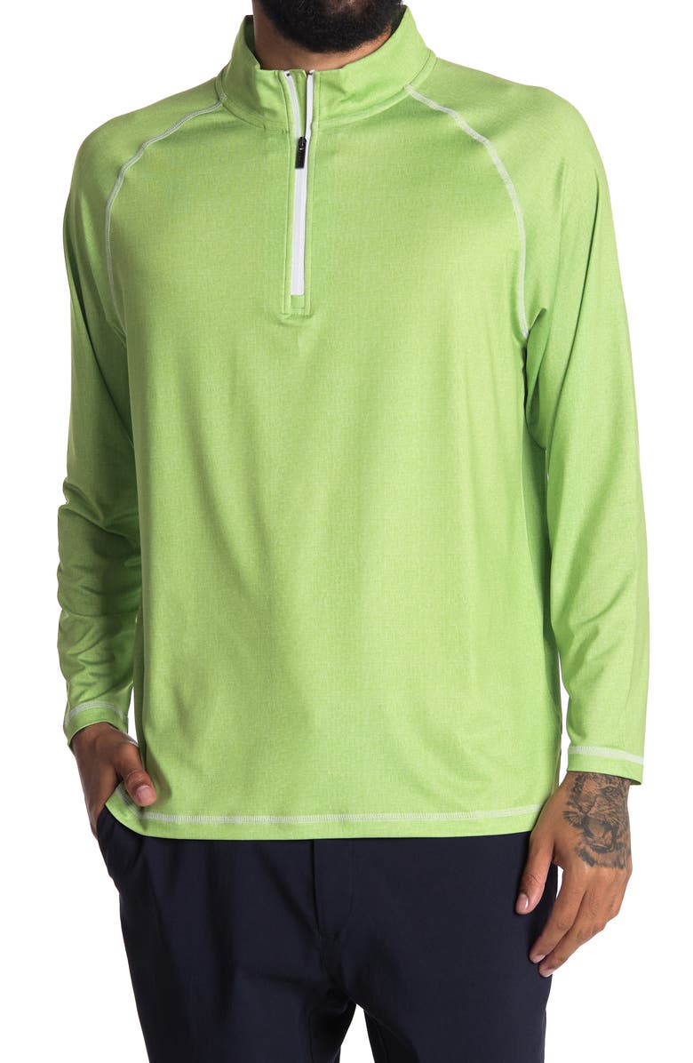 Bugatchi Quarter Zip Performance Pullover, Main, color, 