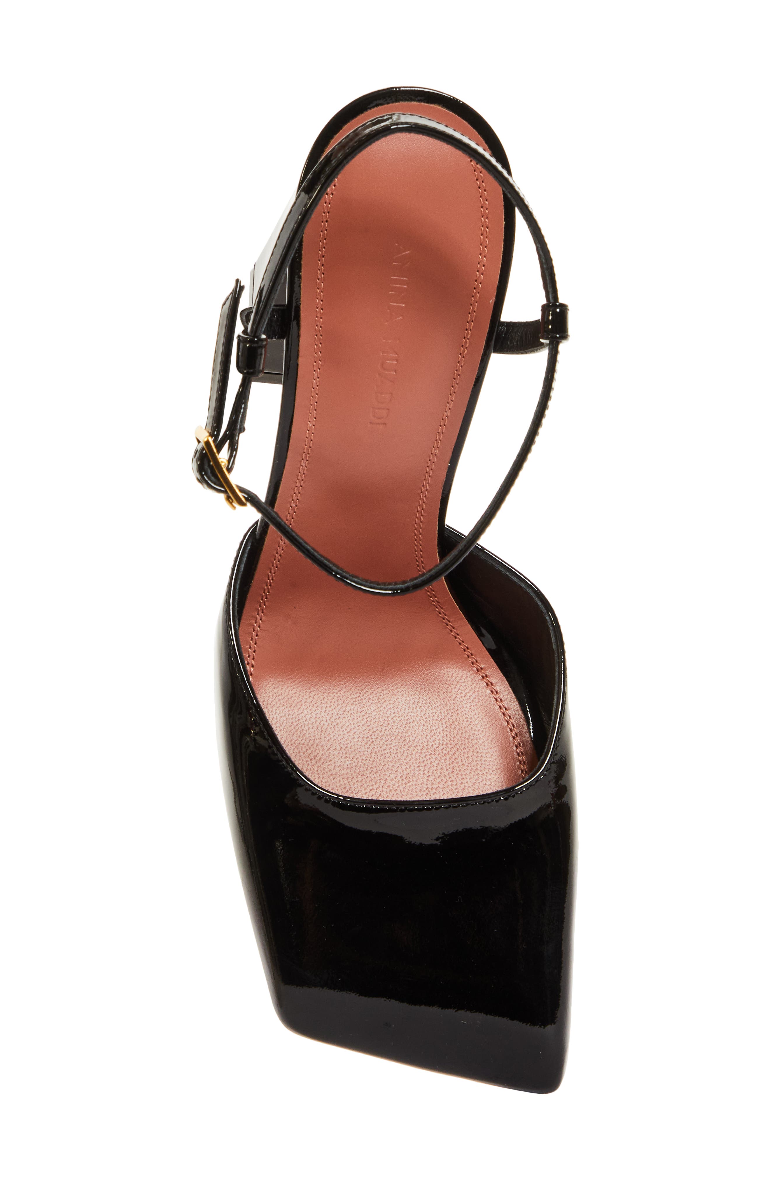 Block Heel Ankle Strap Sandal, Alternate, color, PATENT BLACK