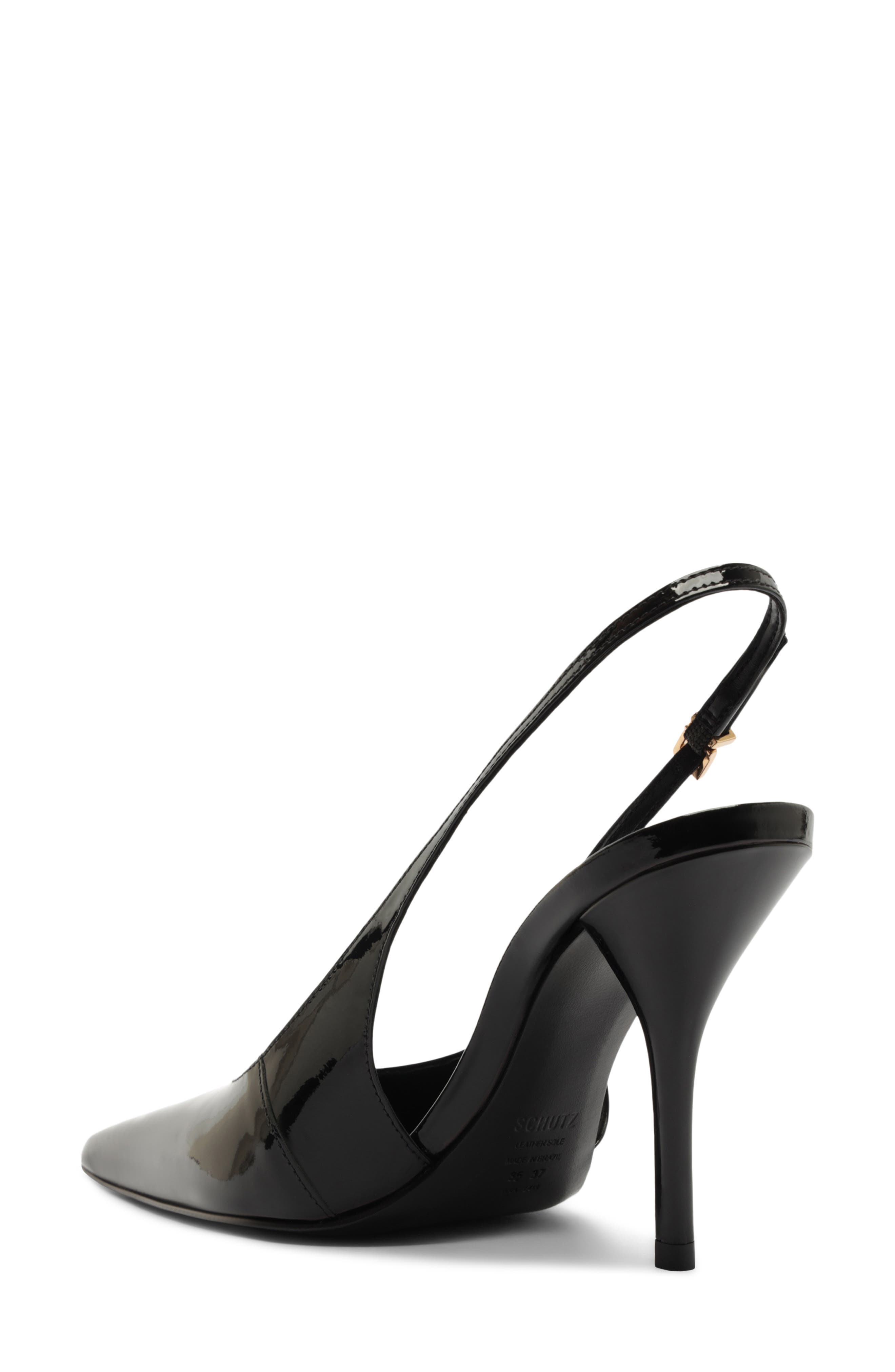 Schutz Liora Slingback Pointed Toe Pump, Alternate, color, Black