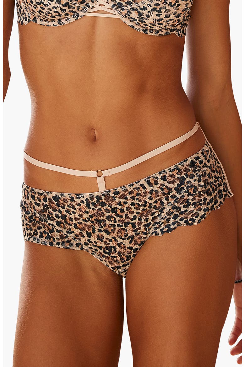 Mesh Animal Print Hipster Panty, Main, color, Leopard Printed