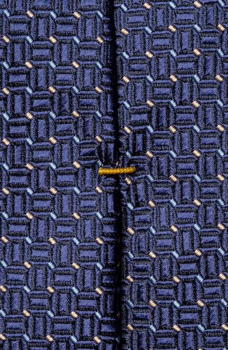 Eton Geometric Silk Tie, Alternate, color, Dark Purple