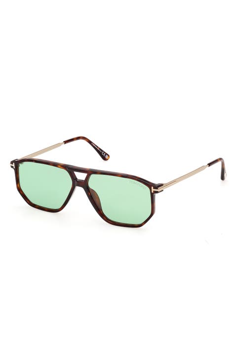 Billie-02 57mm Navigator Sunglasses