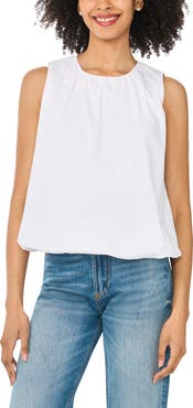 CeCe Cotton Poplin Bubble Top