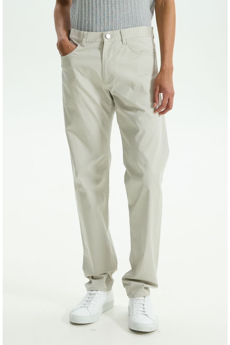 Zaine Slim Straight Stretch Five Pocket Pants, Main, color, LIMESTONE