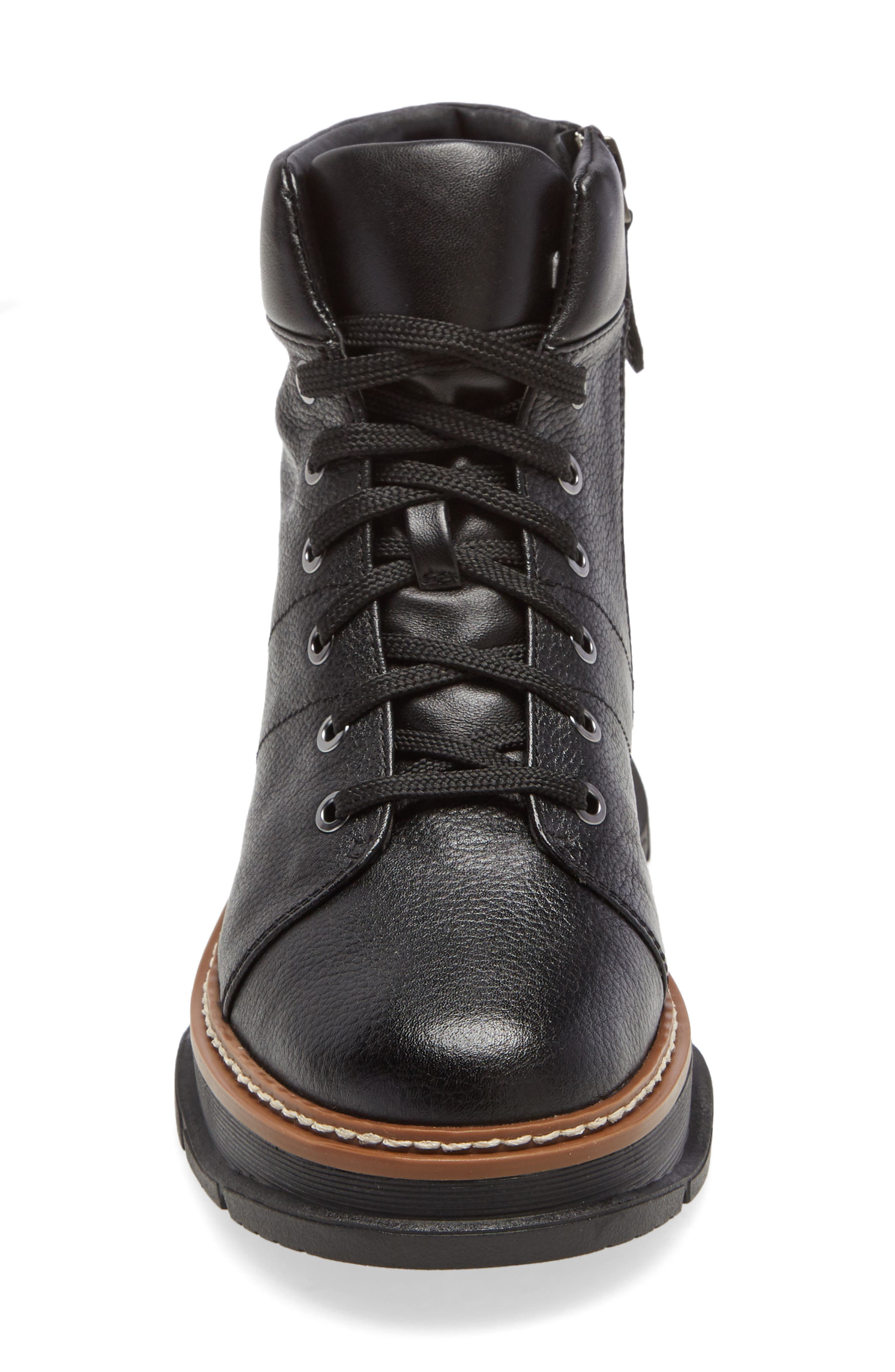 Linea Paolo Boca Lace-Up Boot, Alternate, color, Black Leather
