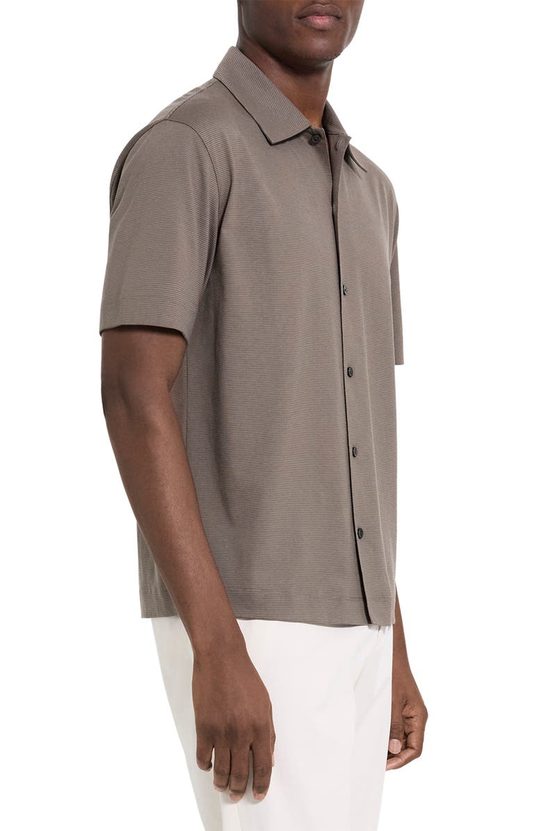 Theory Relaxed Short Sleeve Button-Up Shirt, Alternate, color, Morel - 2My