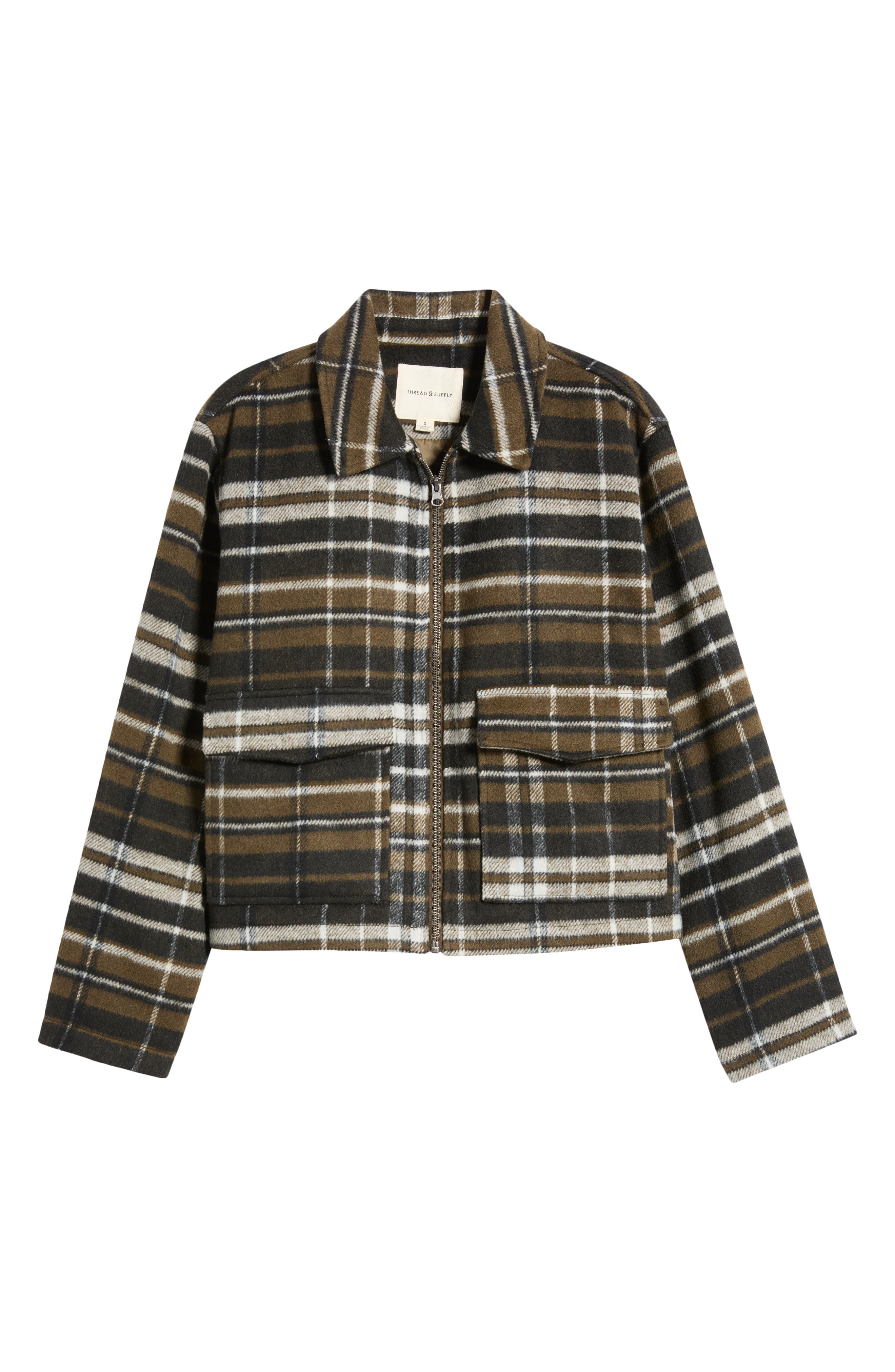 Plaid Zip Up Jacket (Women) | Nordstrom