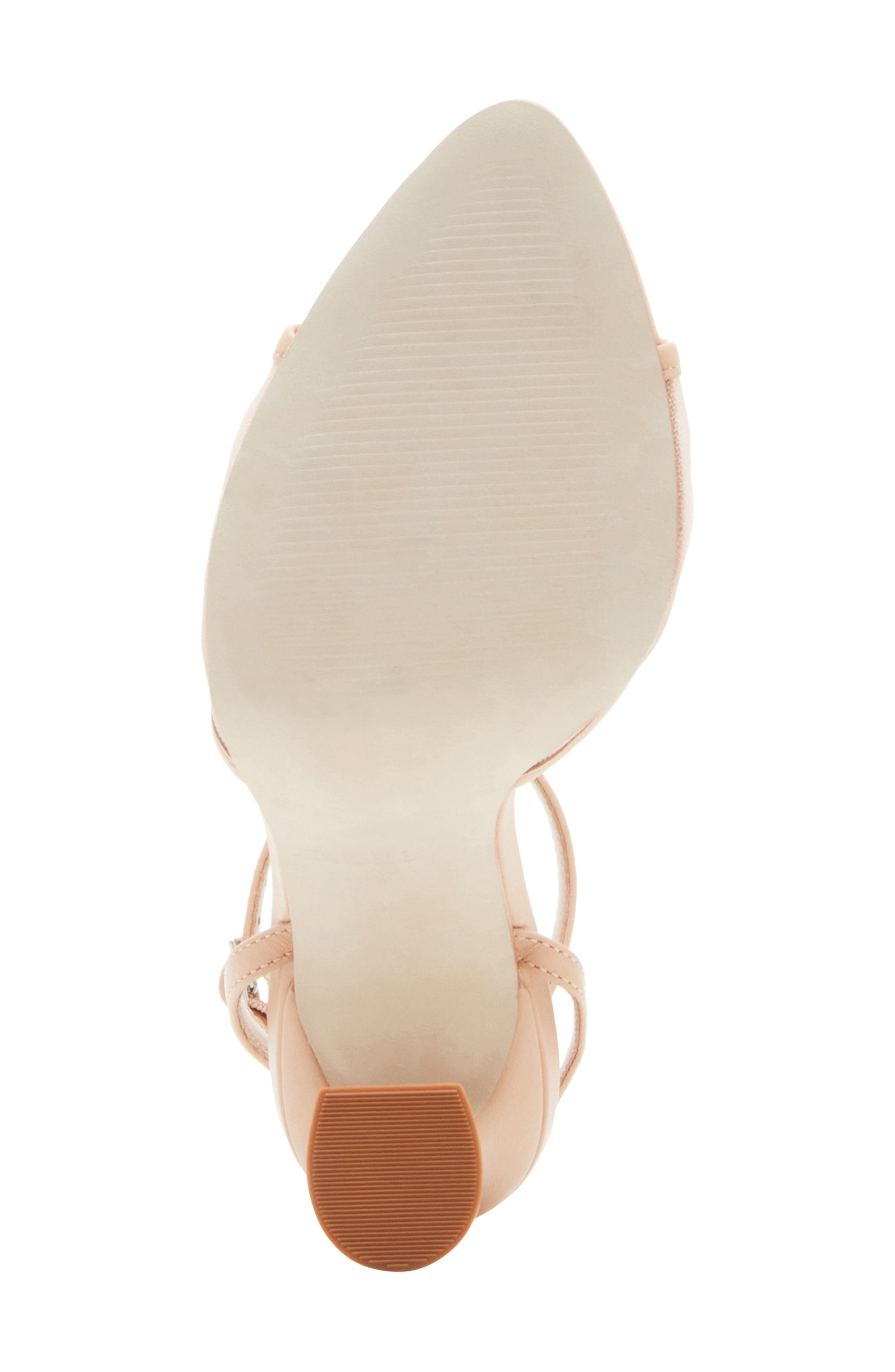 Steve Madden Beki Ankle Strap Pointed Toe Sandal, Alternate, color, Natural