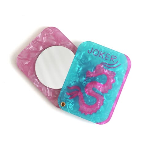 Mahjong Joker Compact Mirror