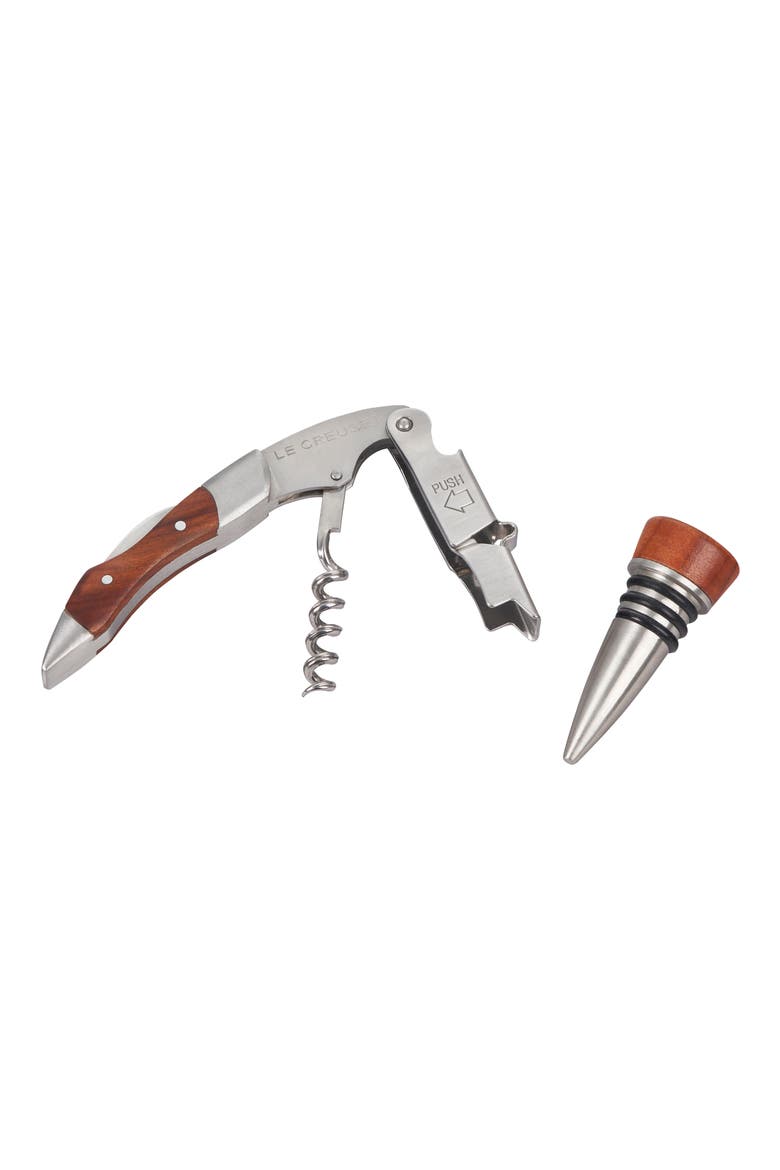Rosewood Waiter’s Friend & Stopper Gift Set, Alternate, color, SILVER