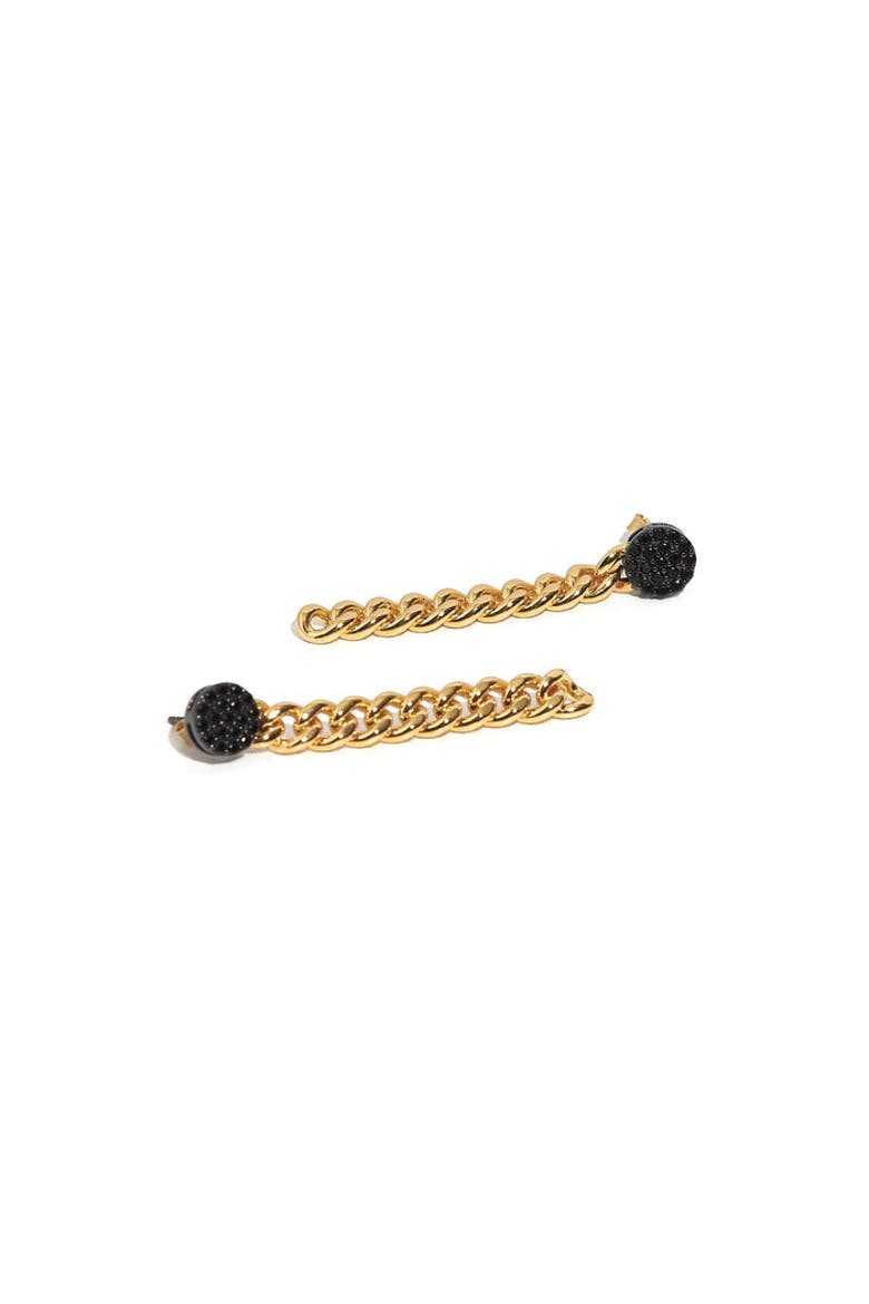 Cuban Drop Earrings, Main, color, Yellow Gold