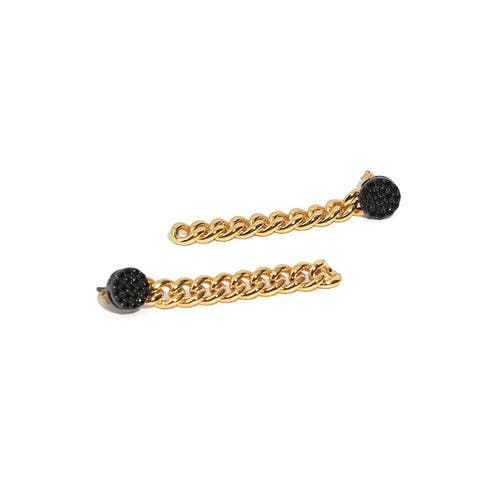 Zarux Cuban Drop Earrings In Gold
