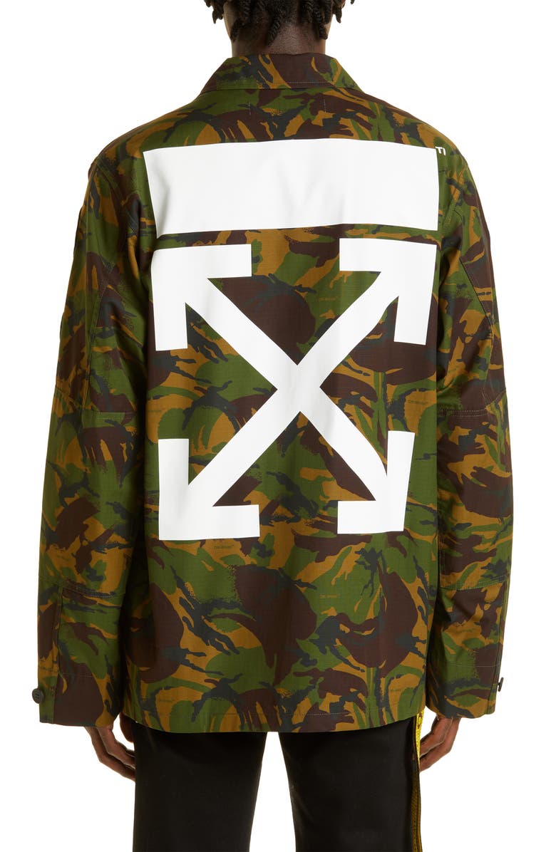 Off-White Men's Camo Patch Field Jacket, Alternate, color,