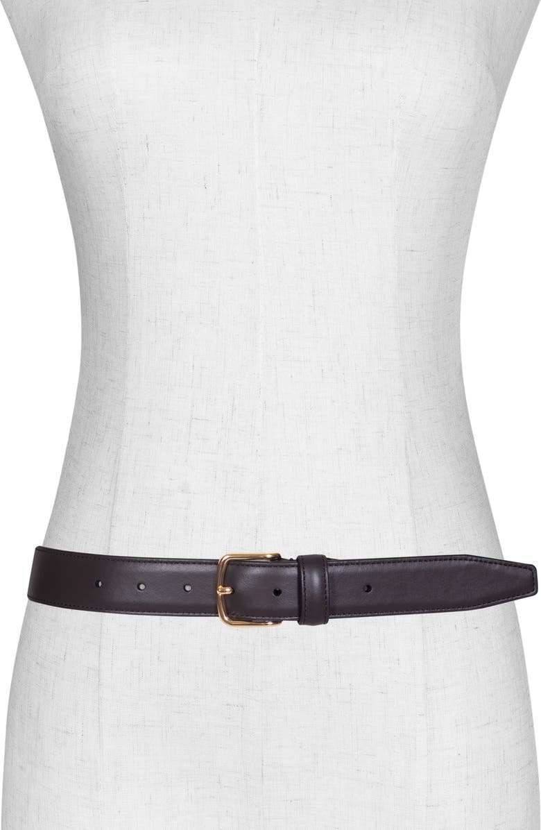 Vince Stitched Leather Belt, Alternate, color, 
