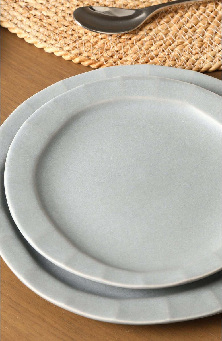 Stone Lain Oasis Stoneware 12-Piece Dinnerware Set, Alternate, color, Grey Blue
