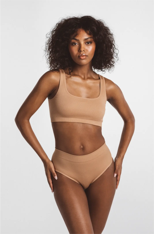 Ldma High Sculpt Bra Rib In Dusty Nude