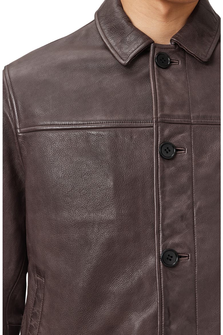 Nates Leather Jacket, Alternate, color, TRAIL BROWN