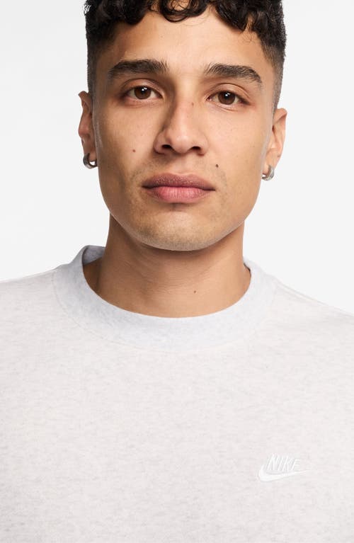 Nike Club Brushed Fleece Crewneck Sweatshirt In White