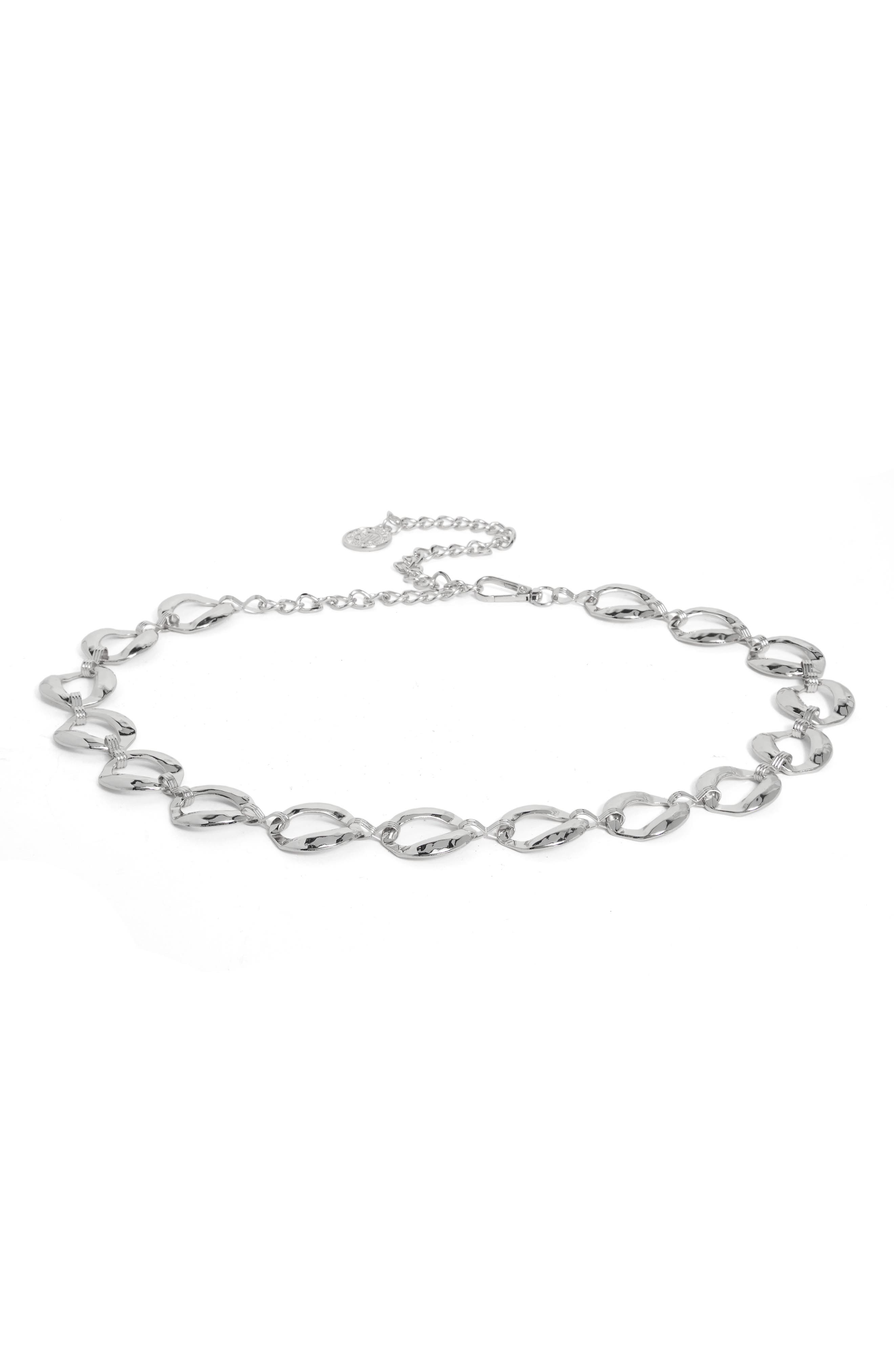 Steve Madden Organic Ring Chain Belt