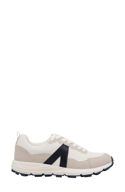 Mia Krash Mesh Sneaker In Off White/navy