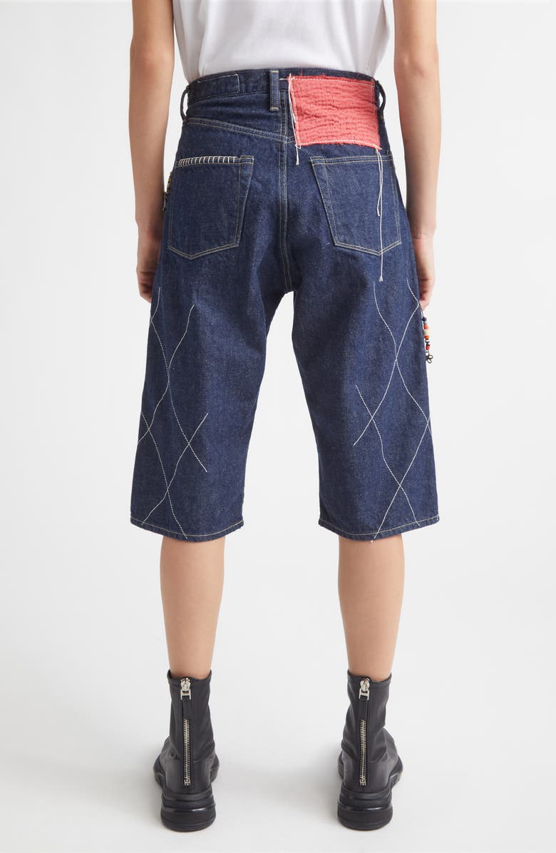 KURO Handscape Denim Bermuda Shorts, Alternate, color, Indigo