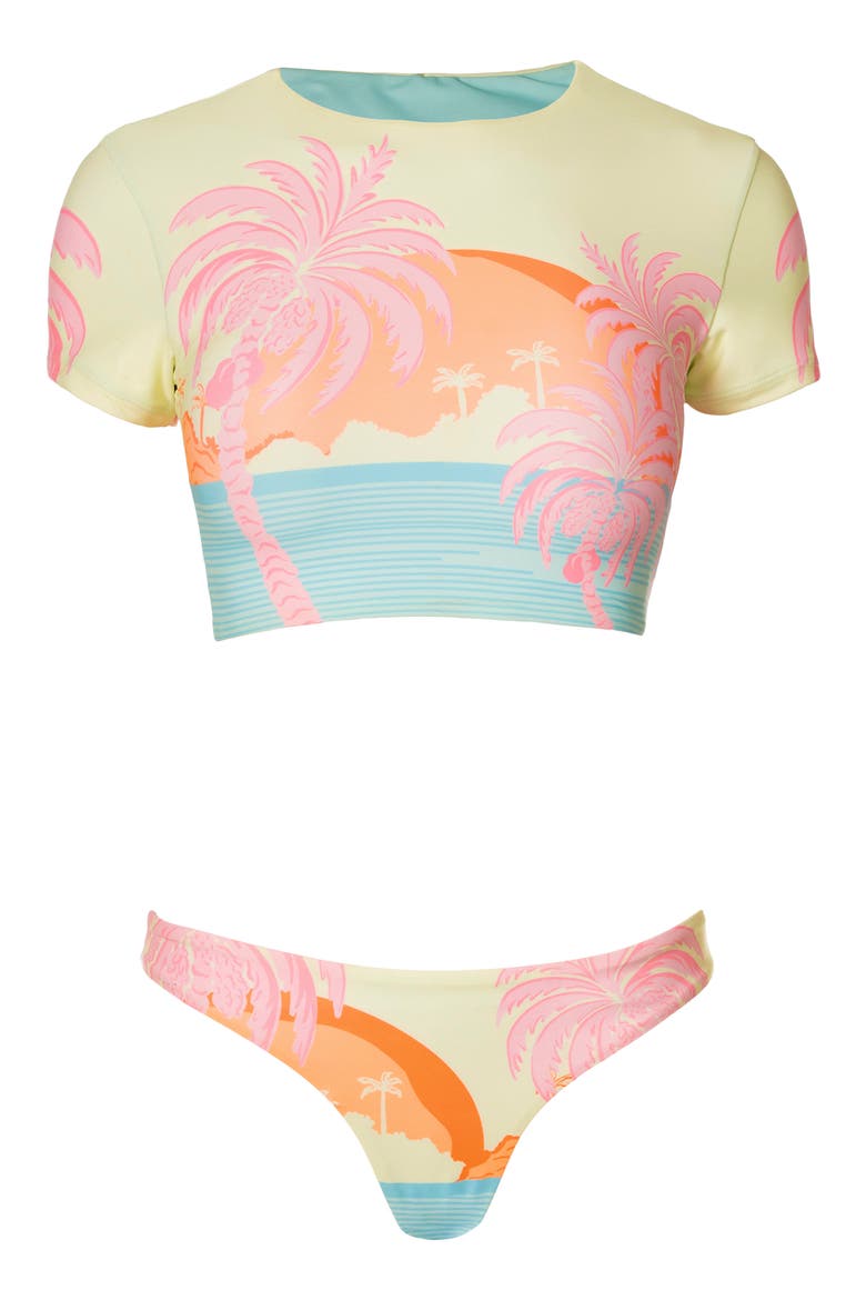 Pastel Mirage Milano Rashguard, Alternate, color, OPEN GREEN