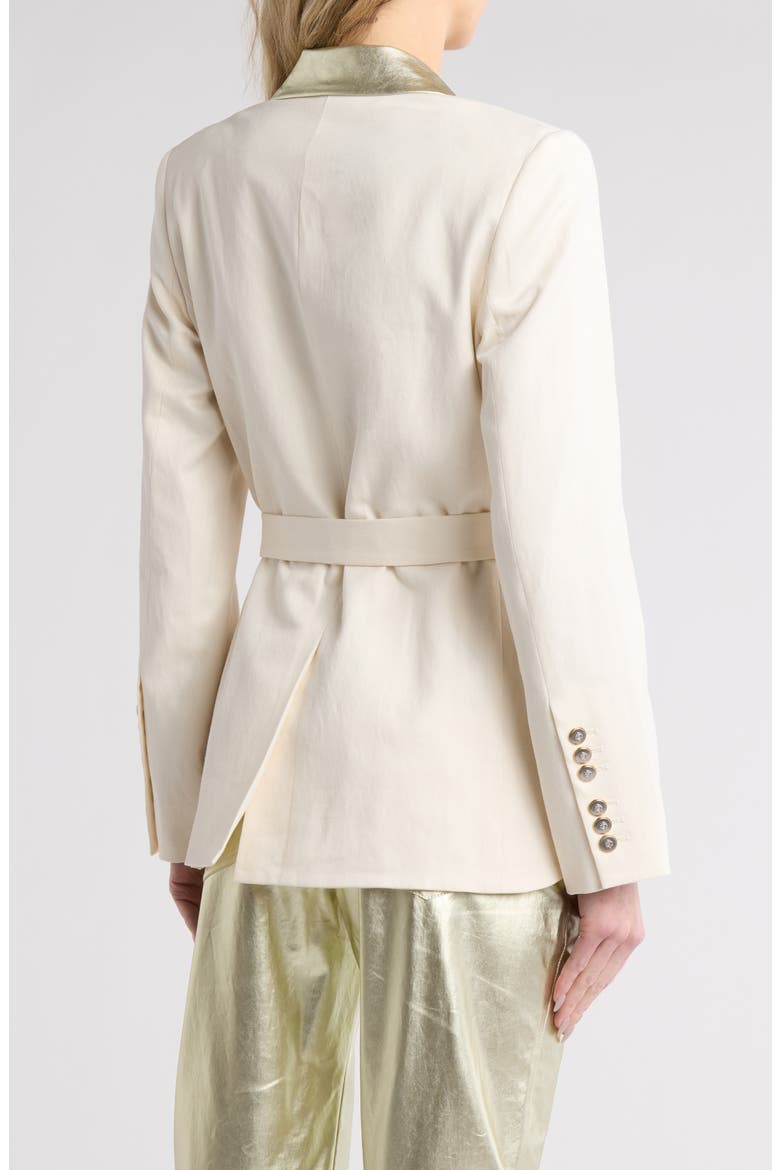 Smoking Tuxedo Jacket, Alternate, color, BONE/LIGHT GOLD