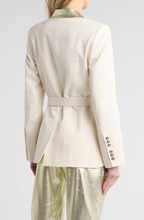 Twp Smoking Tuxedo Jacket In Bone/light Gold