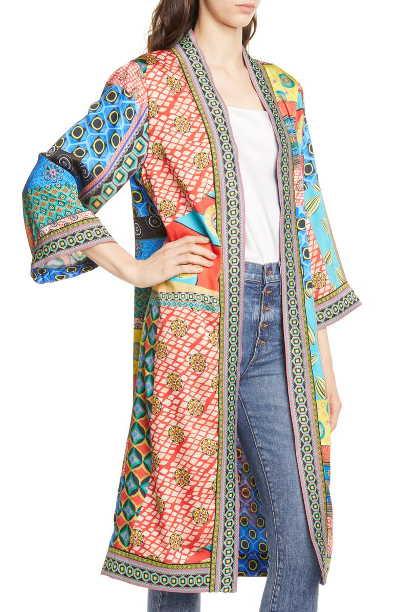 Alice + Olivia Lynn Pattern Mix Jacket, Alternate, color, 